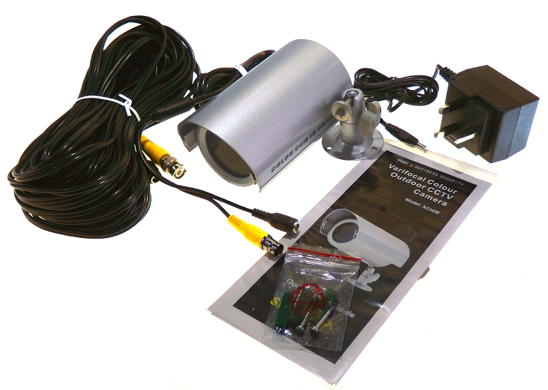 Kit - &nbsp;Weatherproof CCD Colour IR Camera 4~9mm VariFocal Manual Zoom Lens