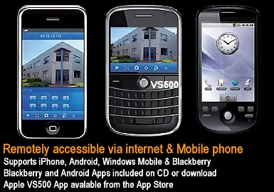 iPhone, Smart Phone Viewable CCTV DVR