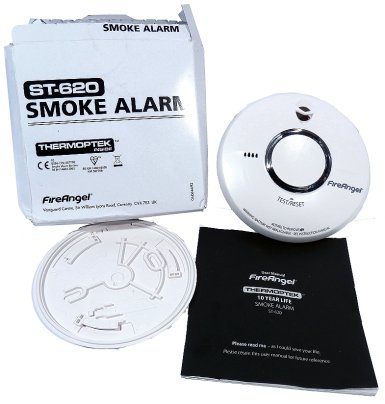 Kit - Fire Angel ST-620 Thermoptex™ Smoke Alarm - 10 Year Life Li-ion battery