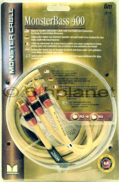 Technical Data - Monster Cable MonsterBass 400 Subwoofer
