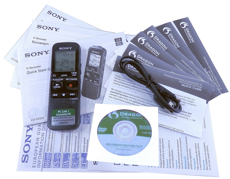  Picture - Sony ICDPX333D 4GB PX Series MP3 Digital Voice IC Recorder with Dragon Naturally speaking software