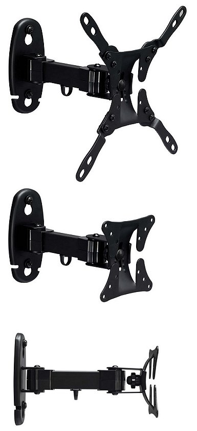 Various Views - Logik Small Screen TV Starter Kit LBRKit12 VESA 50, 75, 100, 200mm with HDMI, Antenna cables and cleaning kit