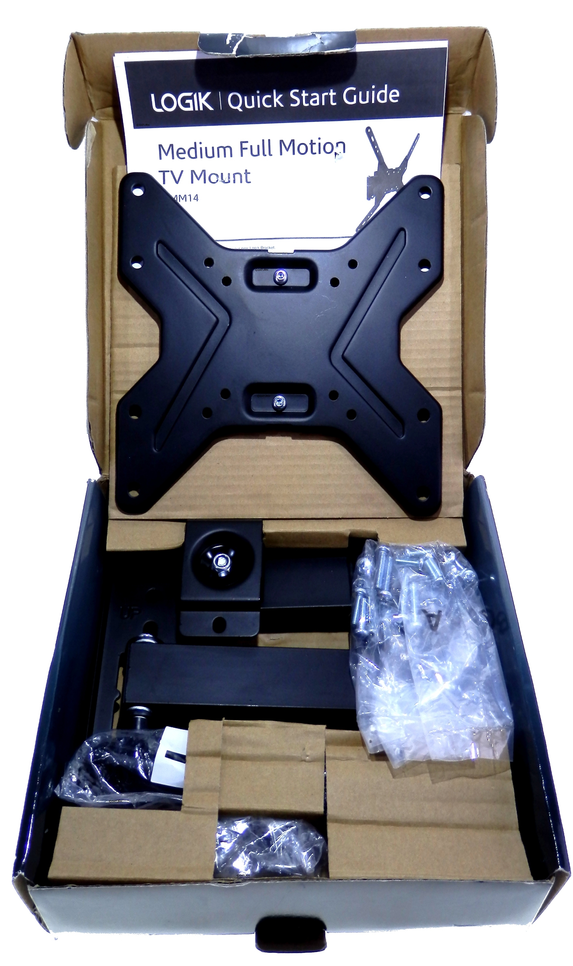 Logik LFMM14 Full Motion TV Wall Mount Bracket, 2637" Vesa 400x400