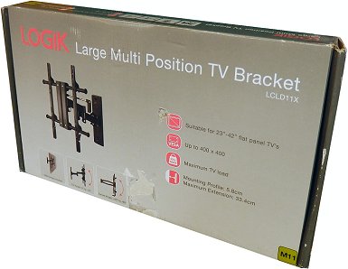 Grey Box Version - Logik LCLD11X Multi Position Cantelever TV Bracket