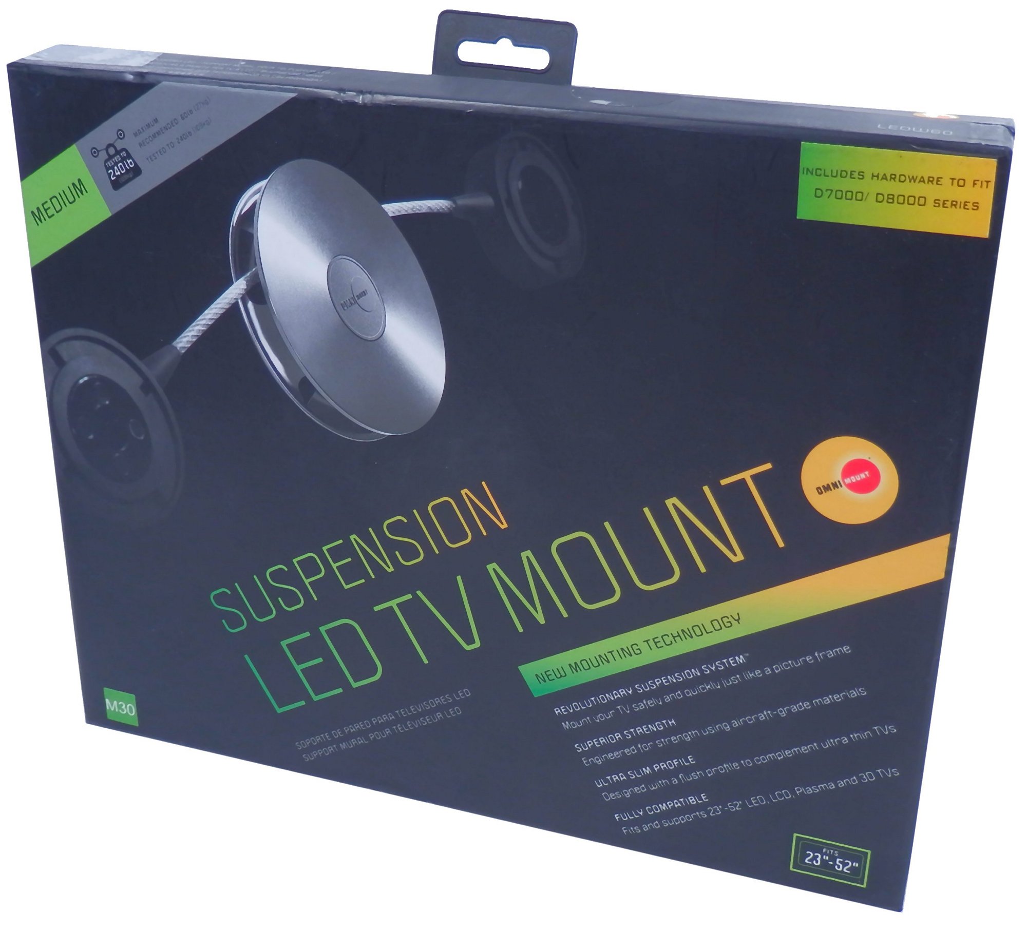 Omnimount LEDW60 low profile Wire Suspension LED TV Mount, Vesa 200