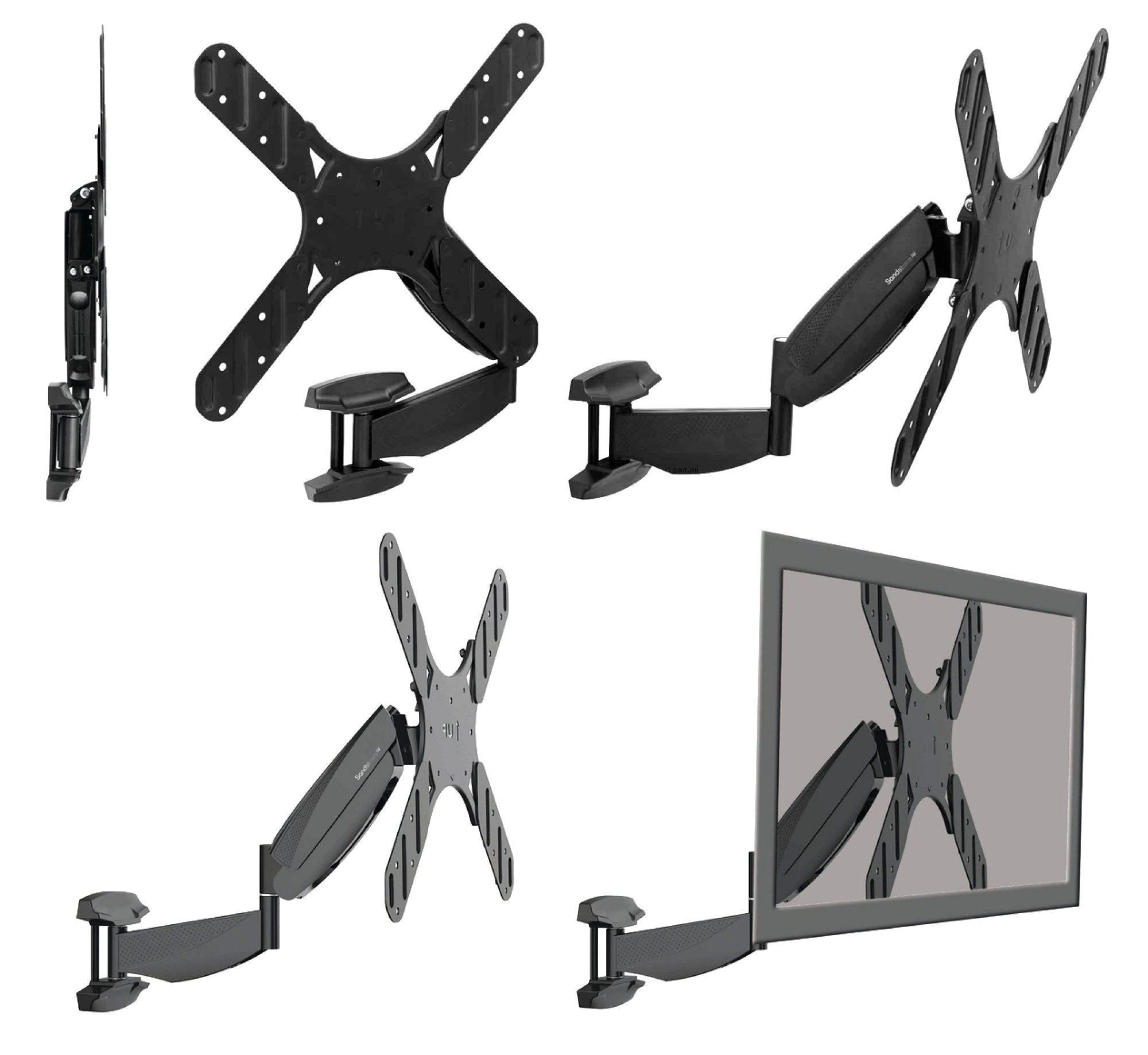 Sandstrom SFMGM14 Full Motion Easy Glide 3247" TV/LCD Wall Mount VESA 400x400mm eBay
