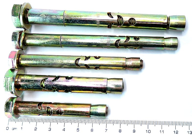 Fischer FSA 10/10S, 10/35S, 10/60S, 12/10S, 12/50S, Sleeve Anchor Bolts