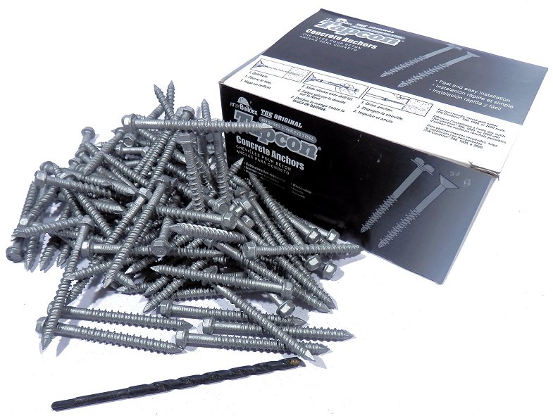 Box of 100 ITW Buildex Spit Stainless Steel Tapcon 6x70mm 1/4"x2-3/4" Hex  Head 3370907 SHW4-234 Concrete Anchor screw HWH-410SS
