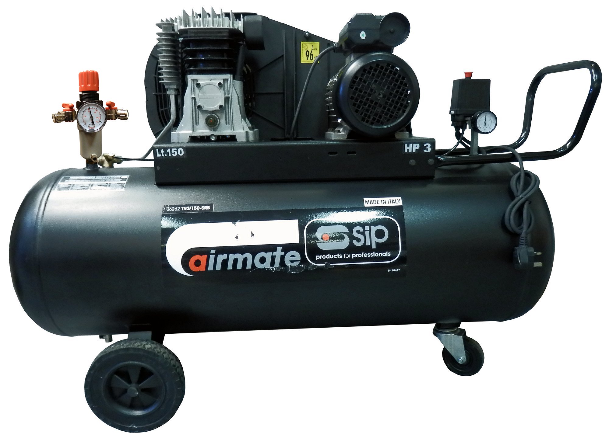 Sip Airmate 06262 TN 3/150SRB 150Lt 3Hp Compressor with MIDI Filter