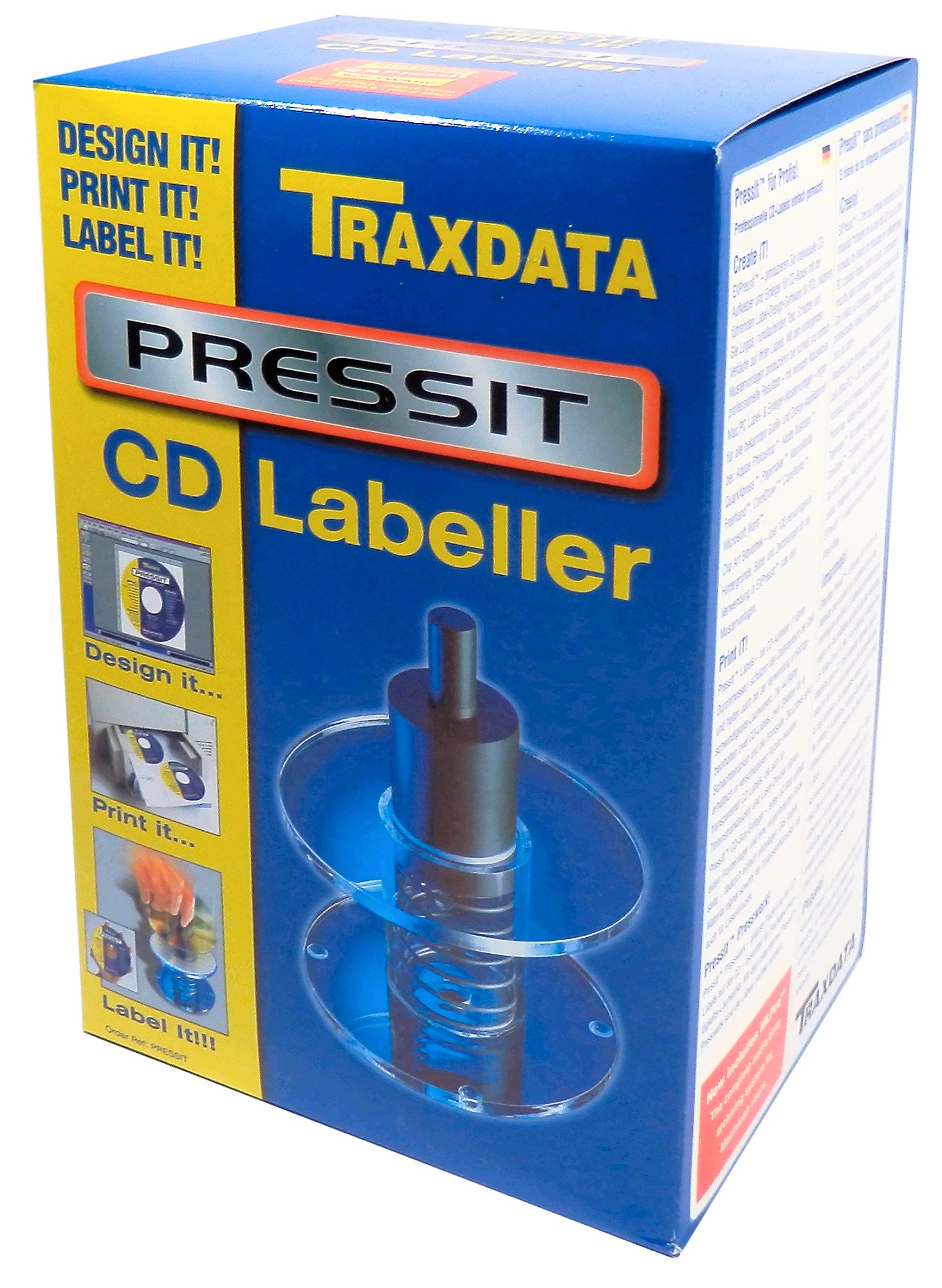 Technical Data - Traxdata PressIT CD Label Applicator With Pressit Label Template