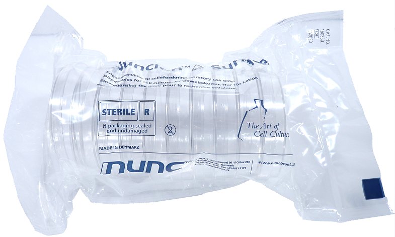 10 x 5ml(100x15mm) Nunc™ Cell Culture/Petri Dishes 150350 Universal Containers with lid ,sterilised but may be shelf life expired.