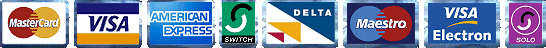 Credit / Debit Cards we accept