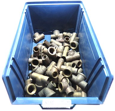 Picture - Copper 28mm Equal Tee End Feed connector.