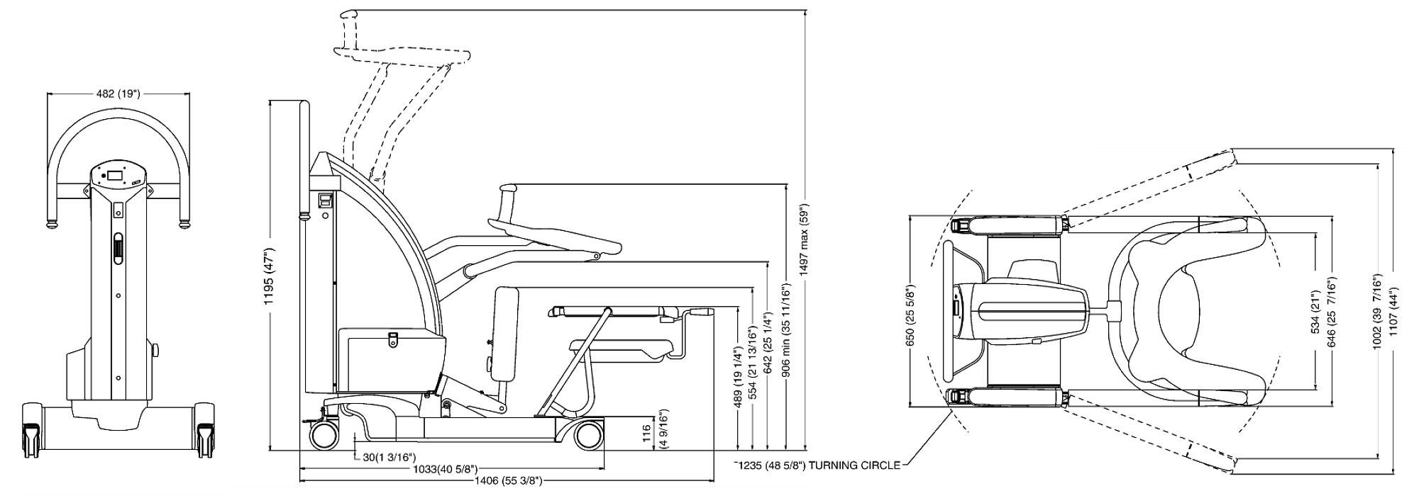 Technical Data Vat Exempt Arjo Huntleigh Encore standing Patient Lift