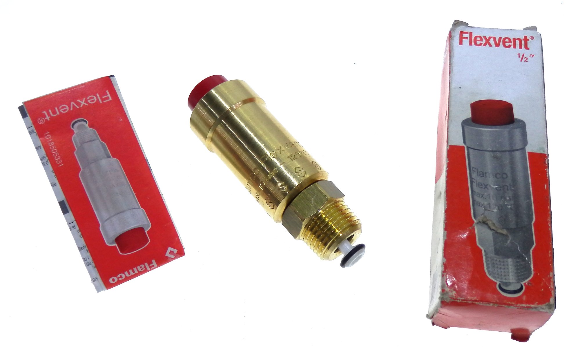 Flamco Flexvent 1/2" Automatic Bottle Air Vent Valve 10 bar 120 C auto