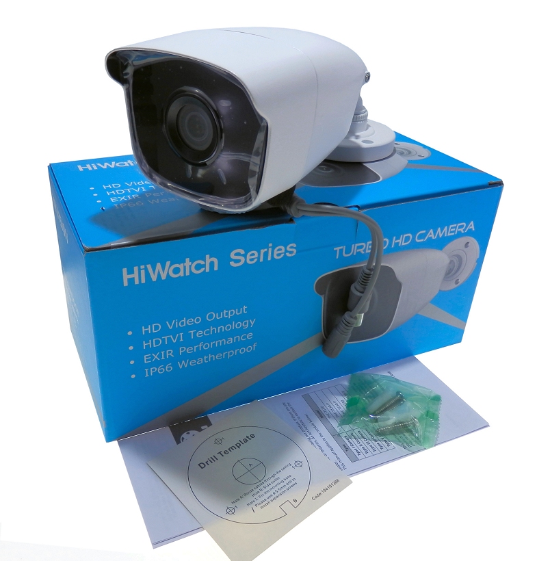  Picture - Kit - HikVision HiWatch AHD 3 MP EXIR Bullet Camera with 2.8mm (92° Field of View)