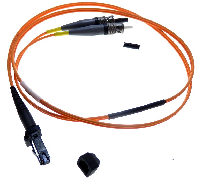  Picture - xA to xB connector duplex Fibre optic cable xL&nbsp; meters long, xC.