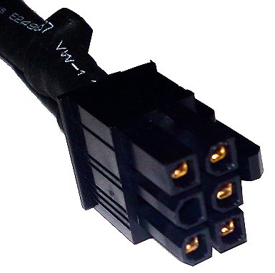 P6 - Pair of HiperPower HiperLink, 2pcs x Molex to Express (PCI-E) power converter, Retail Packed with (FREE TRAVEL CASE) HLC-4M2E-15.