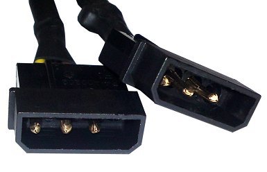 Molex - Pair of HiperPower HiperLink, 2pcs x Molex to Express (PCI-E) power converter, Retail Packed with (FREE TRAVEL CASE) HLC-4M2E-15.