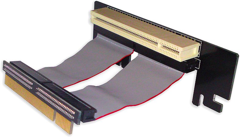 This riser card is designed for the Hiper Media Chassis to provide a
