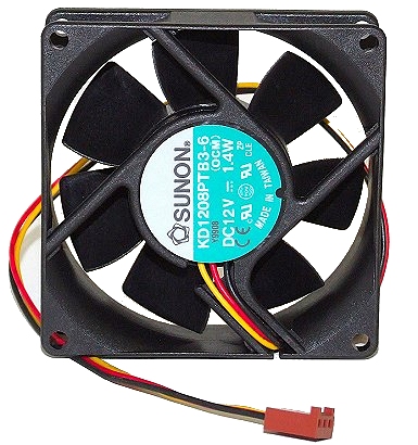 Sunon KD1208PTB3-6(OCM), 80mm Case fan, 3 wire with speed monitor,