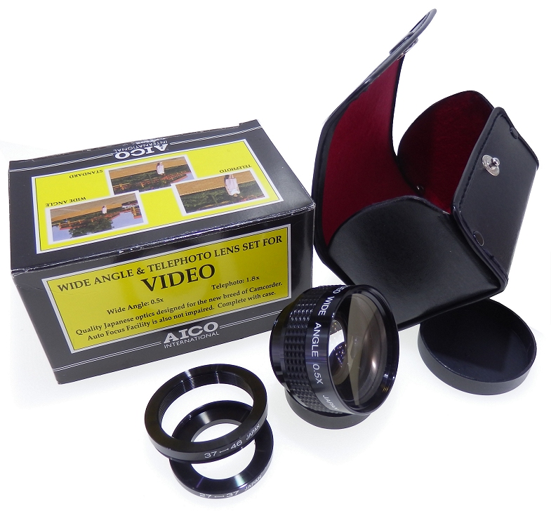 AICO x0.5 Wide Angle Lens Set with Adapter rings and Case.