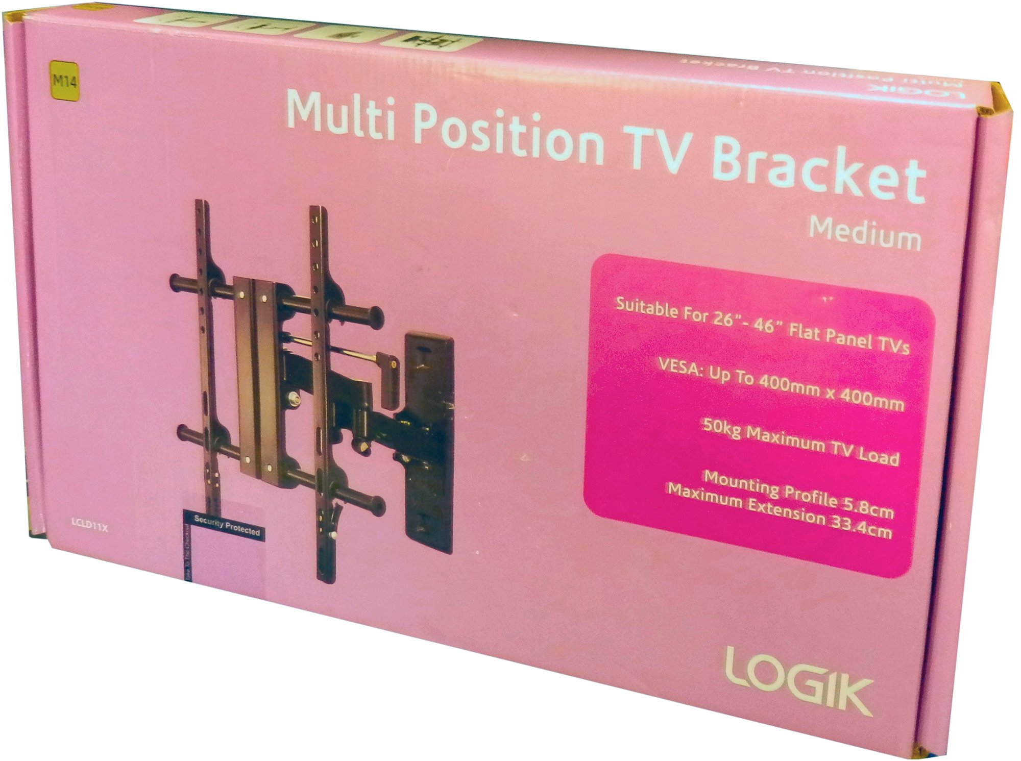 Logik LCLD11X Catilever Large VESA 400mm Flat Panel TV Bracket Wall