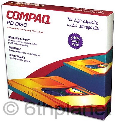 Box - 2-Pack Compaq /3M Re-Writable Optical PD Disc, 650Mb
